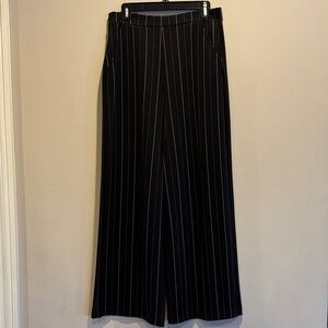 Banana Republic Black Pinstripe Wide Leg Pants